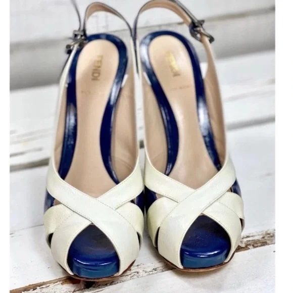 Fendi Spuntata Ultra High Peep Toe Pump Open Toe - Picture 5 of 7